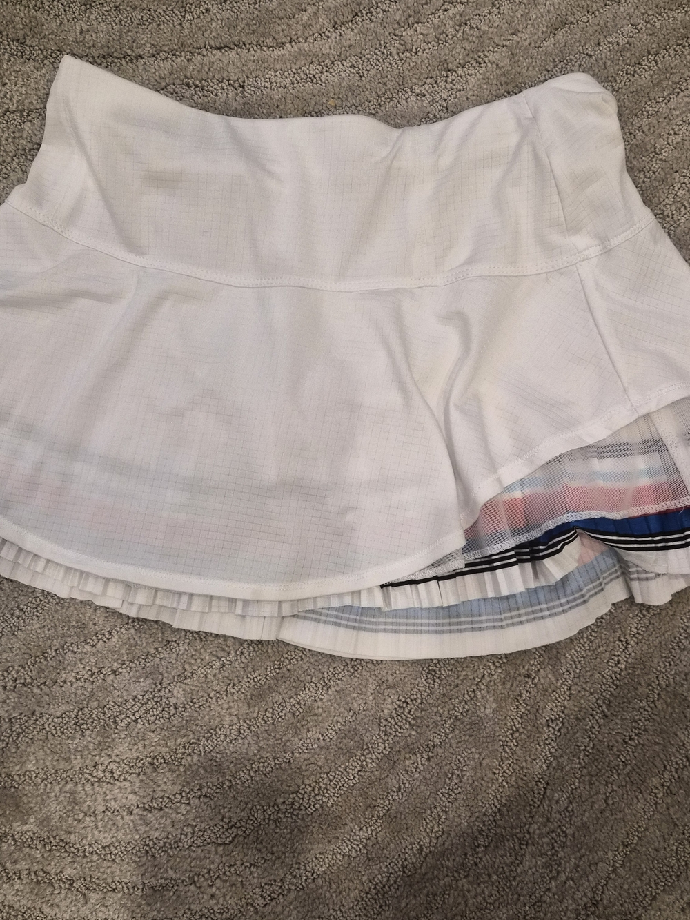 Lucky in Love White Tennis Tank And Skirt with Multicolor Pleated Hem - Small - Picture 2 of 13